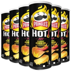6x Pringles HOT Flamin' Cheese 160 gr