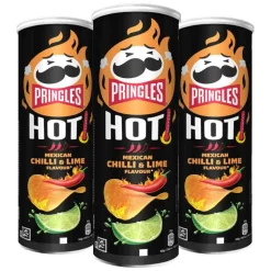 3x Pringles HOT Mexican Chilli & Lime 160 gr