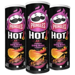 3x Pringles HOT Smokin' BBQ Ribs 160 gr