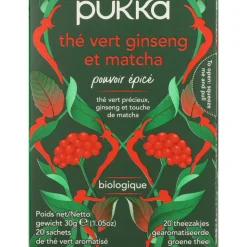 3x Pukka Thee Ginseng Matcha Green 20 stuks