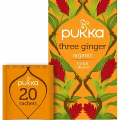 3x Pukka Thee Three Ginger 20 stuks