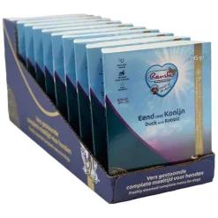 10x Renske Vers Gestoomd Complete Menu Hondenvoer Nat Eend - Konijn 395 gr