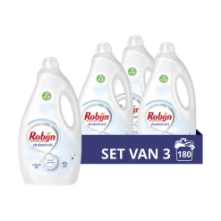 3x Robijn Vloeibaar Wasmiddel Stralend Wit 60 Wasbeurten 3 liter