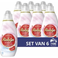 6x Robijn Vloeibaar Wasmiddel Wol & Fijn 18 Wasbeurten 720 ml