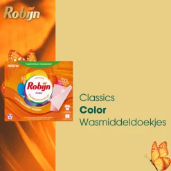 10x Robijn Wasmiddeldoekjes Color 16 stuks