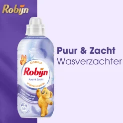 8x Robijn Wasverzachter Puur & Zacht 39 Wasbeurten 780 ml