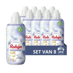8x Robijn Wasverzachter Puur & Zacht 33 Wasbeurten 825 ml