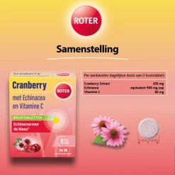 2x Roter Cranberry Bruis 20 bruistabletten