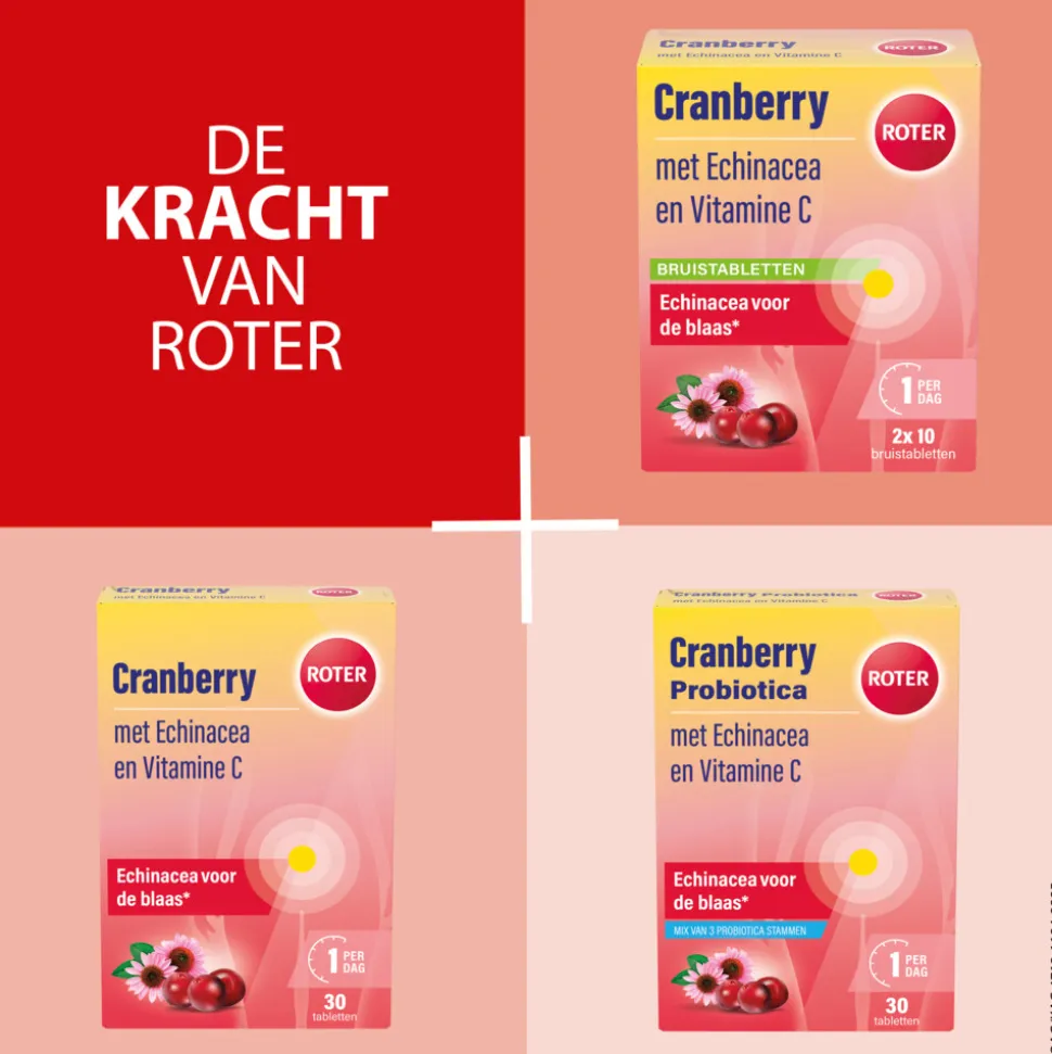 2x Roter Cranberry Bruis 20 bruistabletten