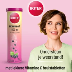 2x Roter Vitamine C 1000 mg Appel- Zwarte Bes 15 bruistabletten