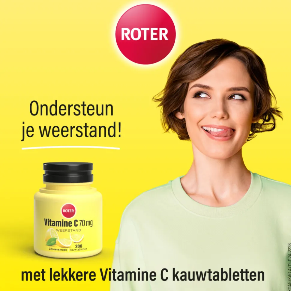 2x Roter Vitamine C 70 mg Citroen 200 kauwtabletten