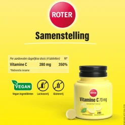 2x Roter Vitamine C 70 mg Citroen 200 kauwtabletten