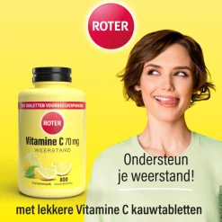 2x Roter Vitamine C 70 mg Citroen 800 kauwtabletten