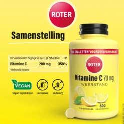 2x Roter Vitamine C 70 mg Citroen 800 kauwtabletten