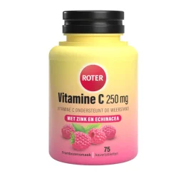 2x Roter Vitamine C 250 mg Weerstand Framboos 75 kauwtabletten