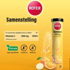 2x Roter Vitamine C Bruistabletten Sinaasappel Abrikoos 2 x 20 stuks