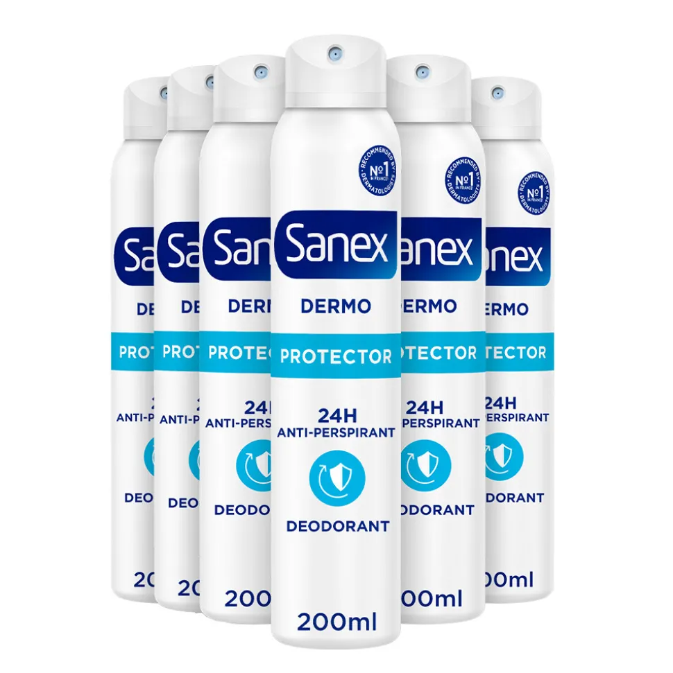 6x Sanex Deodorant Spray Dermo Protector 200 ml