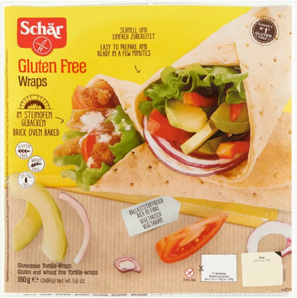 6x Schar Tortilla Wraps 2 stuks 160 gr