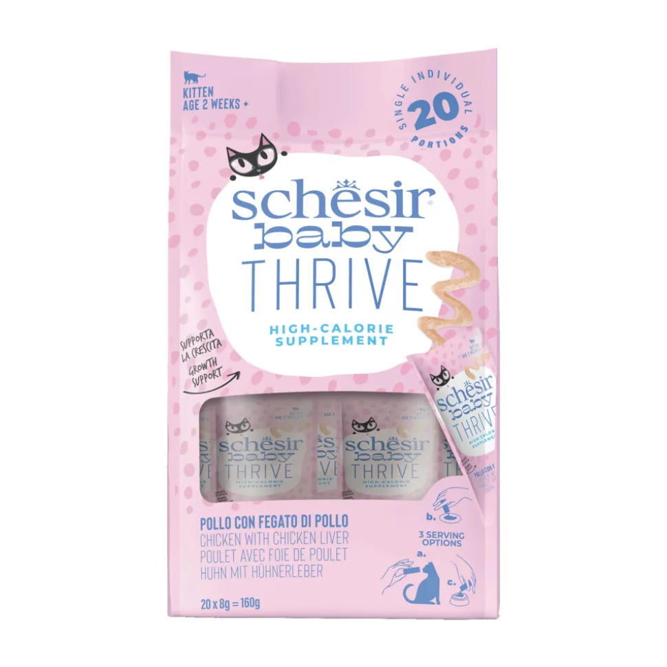 8x Schesir Baby Thrive Kitten Kip 20 x 8 gr