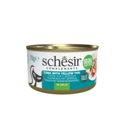 12x Schesir Complementary Kattenvoer Tonijn & Yellow Tail in Gelei 70 gr