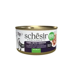 12x Schesir Complementary Kattenvoer Tonijn & Tandbrasem in Gelei 70 gr