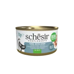 12x Schesir Complementary Kattenvoer Tonijn & Heek in Gelei 70 gr