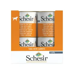 16x Schesir Hondenvoer Tonijn Wortel in Gelei 285 gr