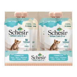 20x Schesir Kattenvoer Kitten 0-7 Tonijn in Cream 150 gr
