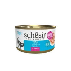 12x Schesir Kattenvoer Tonijn in Boullion 70 gr