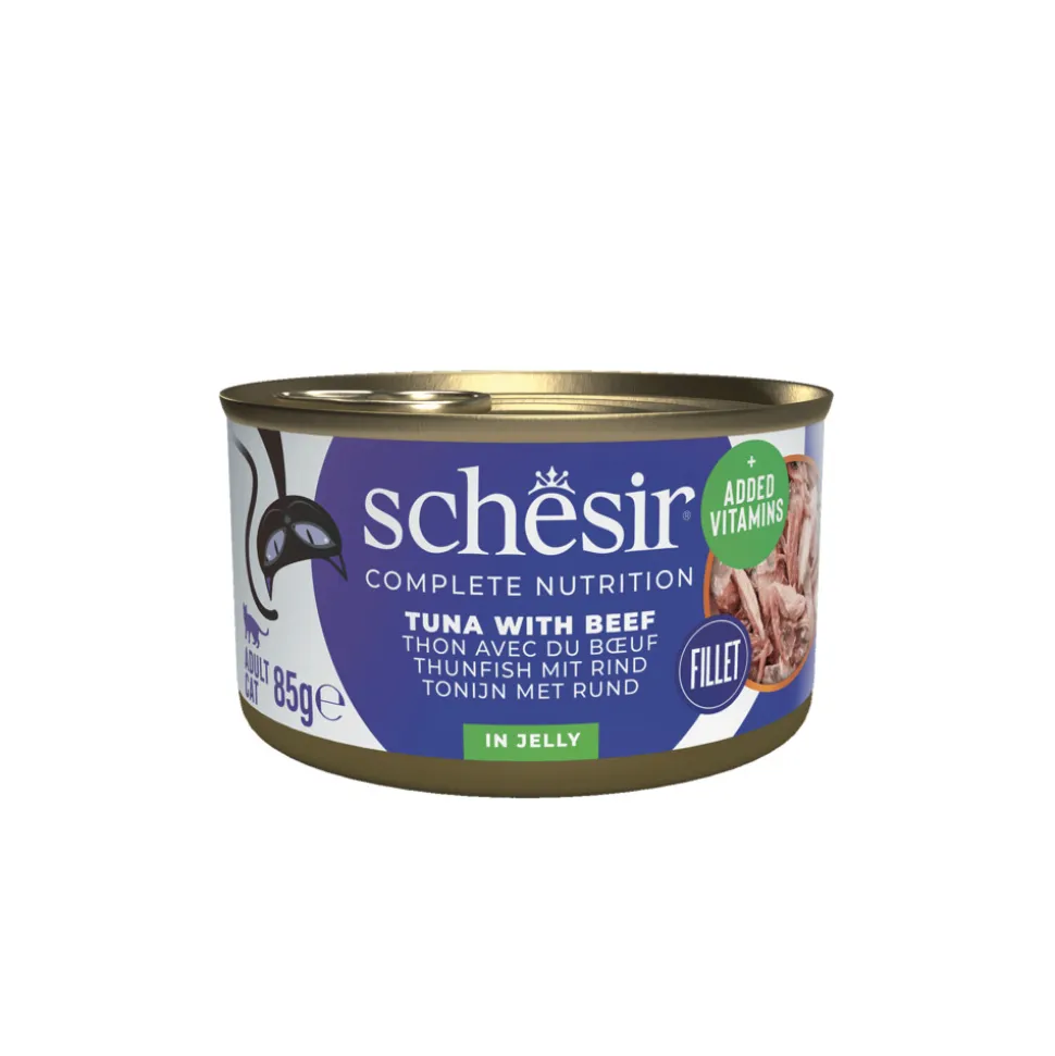 12x Schesir Kattenvoer Tonijn - Rund 85 gr