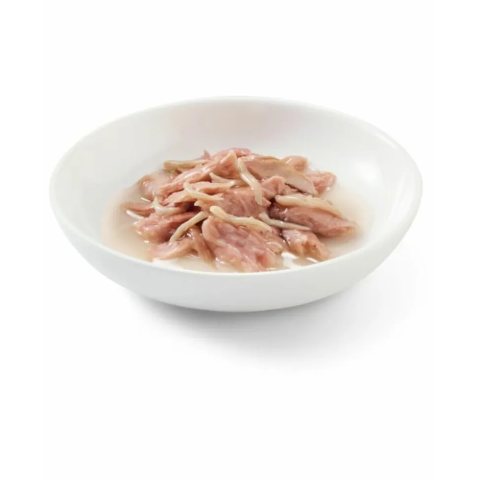 12x Schesir Kattenvoer Tonijn en Witvis in Boullion 70 gr