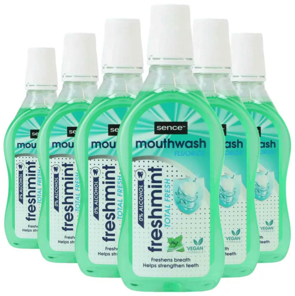 6x Sence Fresh Mondwater Freshmint 500 ml