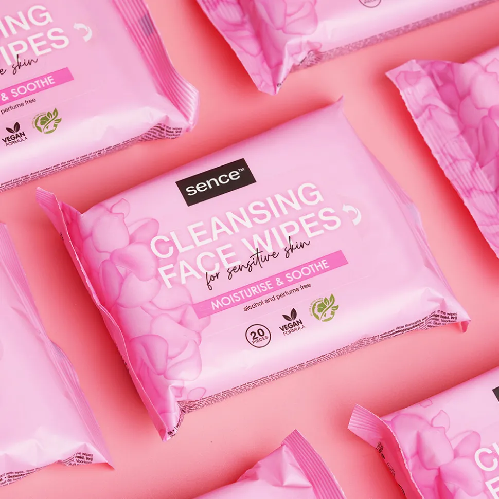 6x Sence Gezichtsreinigingsdoekjes Gevoelige Huid 20 stuks