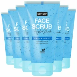6x Sence Gezichtsscrub Alle Huidtypes Hydro Shock 150 ml