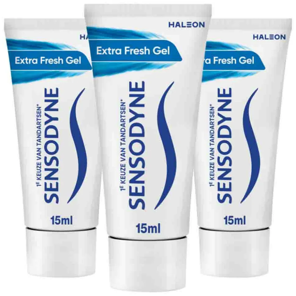 3x Sensodyne Tandpasta Extra Fresh Mini Extra Fresh Mini 15 ml