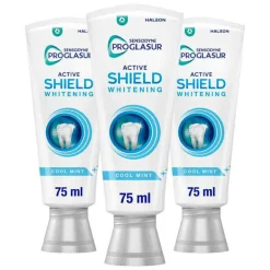 3x Sensodyne Tandpasta ProGlasur Active Shield Whitening 75 ml