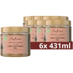 6x Shea Moisture Curl Defining Haargel Coconut & Hibiscus + Flaxseed 431 ml