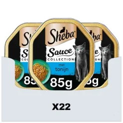 22x Sheba Kattenvoer Natvoer Sauce Lovers Tonijn 85 gr