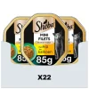22x Sheba Mini Filets Adult Kattenvoer Natvoer Kip en Kalkoen in Saus Kuipjes 85 gr