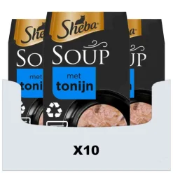 10x Sheba Soup Kattenvoer Natvoer Tonijn 4 x 40 gr