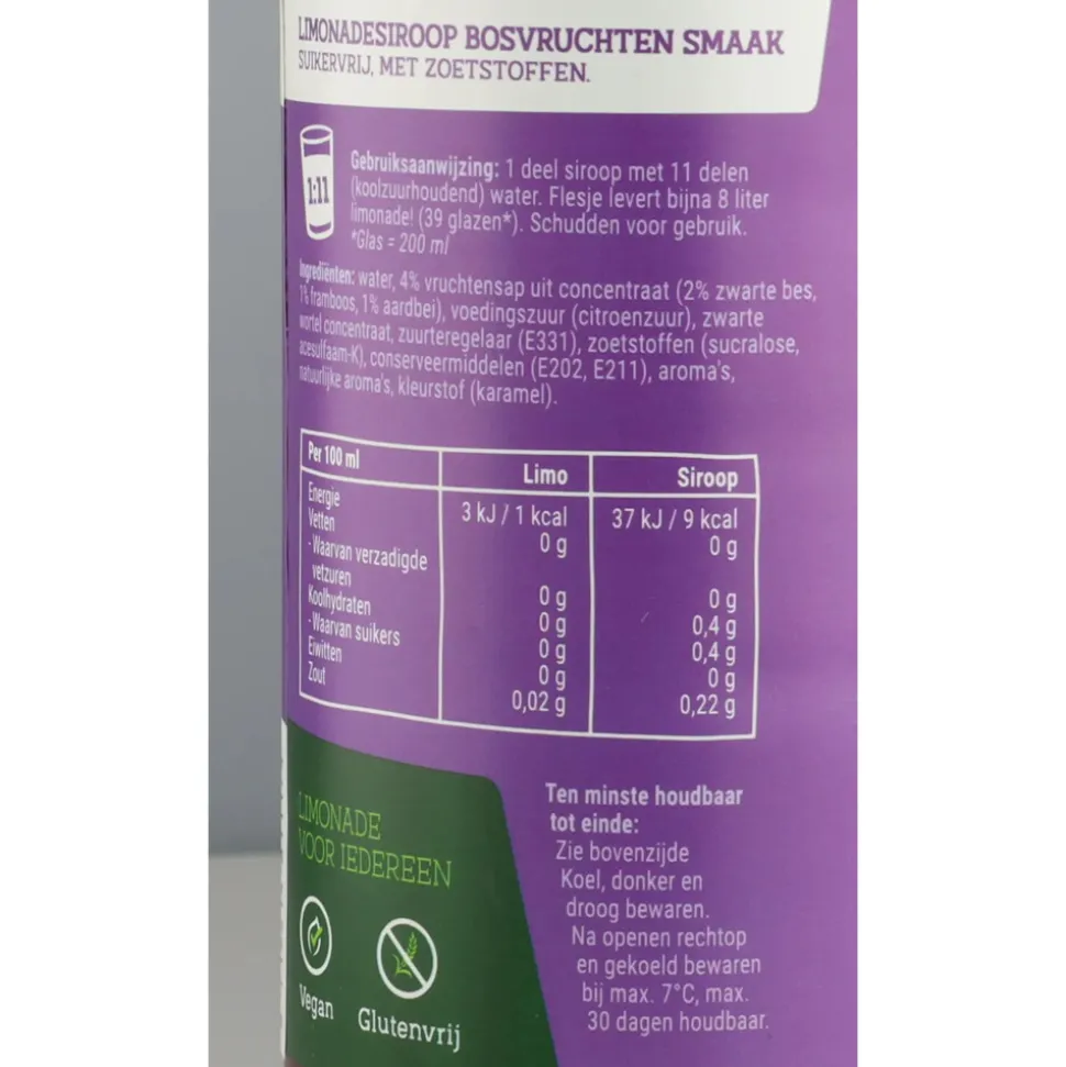 3x Slimpie Siroop Bosvruchten 650 ml