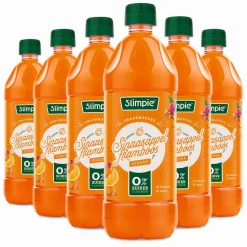 6x Slimpie Siroop Sinaasappel Framboos 650 ml