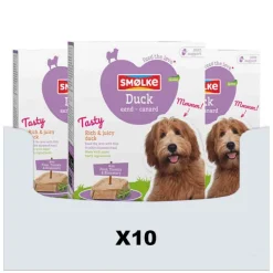 10x Smolke Hondenvoer Vers Gestoomd Eend 395 gr