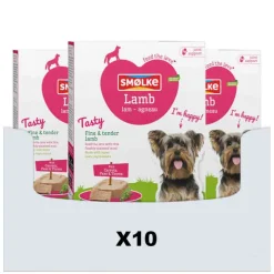10x Smolke Hondenvoer Vers Gestoomd Lam 395 gr