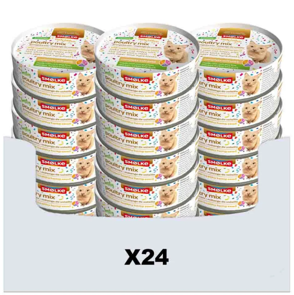24x Smolke Kattenvoer Soft Paté Party Edition 80 gr