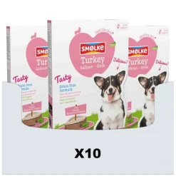 10x Smolke Vers Gestoomd Hondenvoer Nat Turkey 395 gr