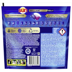 5x Sun Brilliant Shine All-in 1 Vaatwascapsules 16 stuks