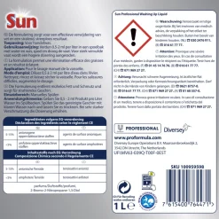 6x Sun Professional Handafwasmiddel Pro Formula 1 liter