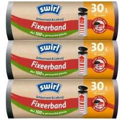 3x Swirl Pedaalemmerzakken XL met Fixeerband 30 liter 10 stuks