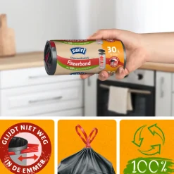 3x Swirl Pedaalemmerzakken XL met Fixeerband 30 liter 10 stuks